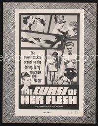 2e151 CURSE OF HER FLESH pressbook '68 power-packed sequel to the daring lusty Touch of Her Flesh!
