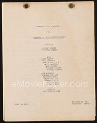 2e213 FRANCIS IN THE HAUNTED HOUSE continuity & dialogue script June 15, 1956 Margolis & Raynor!