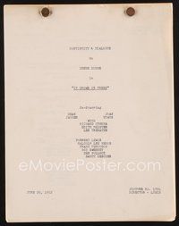2e220 IT GROWS ON TREES continuity & dialogue script June 20, 1952, screenplay by Praskins & Slater