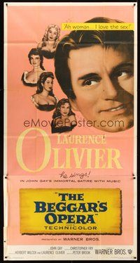 2f393 BEGGAR'S OPERA 3sh '53 Laurence Olivier is wanted by the law & all the women he proposed to!