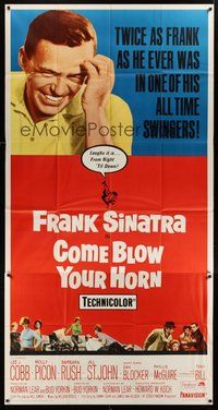 2f446 COME BLOW YOUR HORN 3sh R66 close up of laughing Frank Sinatra, from Neil Simon's play!