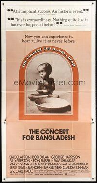 2f449 CONCERT FOR BANGLADESH 3sh '72 rock & roll benefit show, image of starving child!