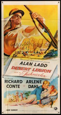 2f463 DESERT LEGION 3sh '53 art of Alan Ladd in the French Foreign Legion & sexy Arlene Dahl!