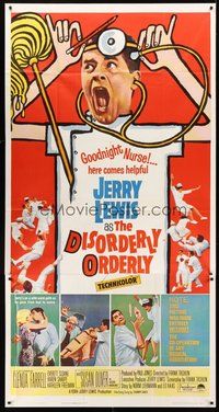 2f467 DISORDERLY ORDERLY 3sh '65 artwork of wackiest hospital nurse Jerry Lewis!