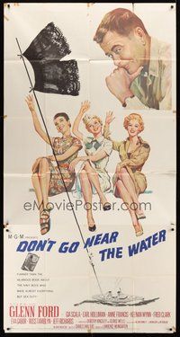 2f470 DON'T GO NEAR THE WATER 3sh '57 Glenn Ford, different art of 3 sexy girls!