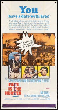 2f483 FATE IS THE HUNTER 3sh '64 Glenn Ford, Rod Taylor & Suzanne Pleshette have a date with fate!