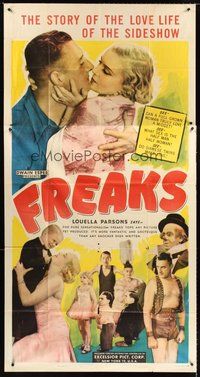 2f498 FREAKS 3sh R49 Tod Browning classic, the story of the love life of the sideshow!