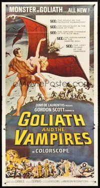 2f518 GOLIATH & THE VAMPIRES 3sh '64 Gordon Scott must save kidnapped women from an evil zombie!