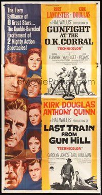 2f524 GUNFIGHT AT THE OK CORRAL/LAST TRAIN FROM GUN HILL 3sh '63 double-barreled excitement!