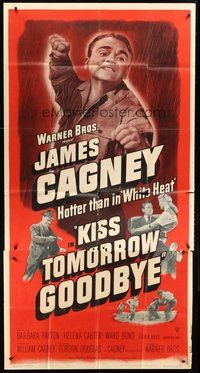 2f583 KISS TOMORROW GOODBYE 3sh '50 artwork of James Cagney hotter than he was in White Heat!