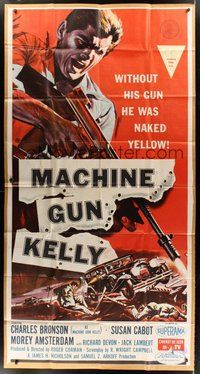 2f613 MACHINE GUN KELLY 3sh '58 without his gun Charles Bronson was naked yellow, cool art!