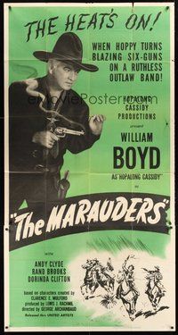 2f625 MARAUDERS 3sh '47 William Boyd as Hopalong Cassidy turns blazing guns on ruthless outlaws!