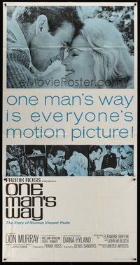 2f668 ONE MAN'S WAY 3sh '64 Don Murray stars in bio of positive thinker Norman Vincent Peale!