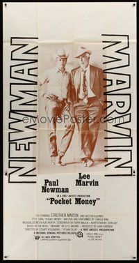 2f696 POCKET MONEY 3sh '72 great full-length portrait of Paul Newman & Lee Marvin!