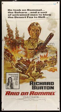 2f707 RAID ON ROMMEL int'l 3sh '71 Richard Burton, Wolfgang Preiss as The Desert Fox!