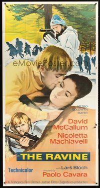 2f712 RAVINE 3sh '70 artwork of David McCallum & pretty Nicoletta Machiavelli!