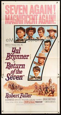 2f716 RETURN OF THE SEVEN 3sh '66 Yul Brynner reprises his role as master gunfighter!