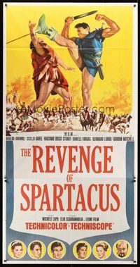 2f717 REVENGE OF SPARTACUS 3sh '65 Michele Lupo's La vendetta di Spartacus, cool artwork!