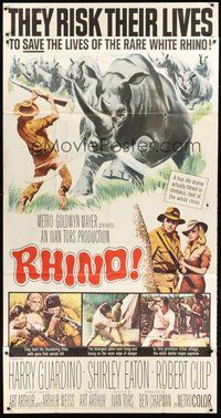 2f721 RHINO 3sh '64 Robert Culp & Shirley Eaton risk their lives in Africa to save it!