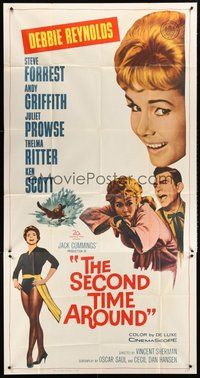 2f736 SECOND TIME AROUND 3sh '61 Debbie Reynolds with gun, Andy Griffith, Juliet Browse