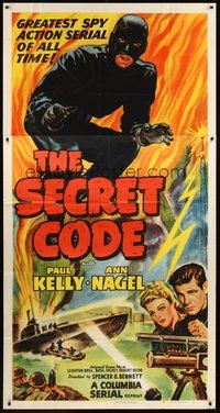2f738 SECRET CODE 3sh R53 Paul Kelly, Ann Nagel, greatest WWII spy action serial of all time!