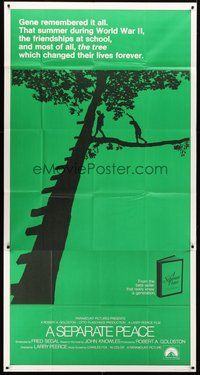 2f741 SEPARATE PEACE int'l 3sh '72 John Knowles classic, cool image of children in tree!