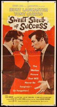 2f778 SWEET SMELL OF SUCCESS 3sh '57 Burt Lancaster as J.J. Hunsecker, Tony Curtis as Sidney Falco!