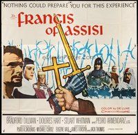 2f263 FRANCIS OF ASSISI 6sh '61 Michael Curtiz's story of a young adventurer in the Crusades!