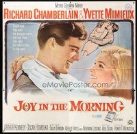 2f279 JOY IN THE MORNING 6sh '65 romantic close up of Richard Chamberlain & Yvette Mimieux!