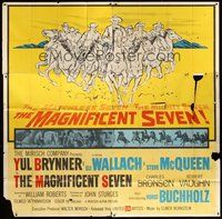 2f287 MAGNIFICENT SEVEN 6sh '60 Yul Brynner, Steve McQueen, John Sturges' 7 Samurai western!