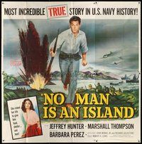 2f297 NO MAN IS AN ISLAND 6sh '62 U.S. Navy sailor Jeffrey Hunter fought in Guam by himself!
