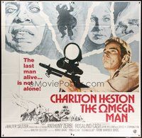 2f298 OMEGA MAN int'l 6sh '71 Charlton Heston is the last man alive, and he's not alone!