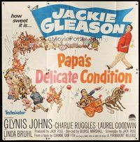 2f300 PAPA'S DELICATE CONDITION 6sh '63 Jackie Gleason, follow the gay parade, great wacky artwork!