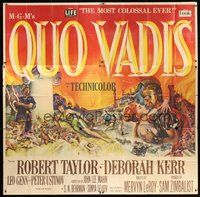 2f306 QUO VADIS 6sh '51 art of Robert Taylor, sexy Deborah Kerr & Peter Ustinov in Ancient Rome!
