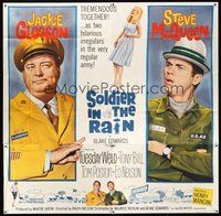 2f322 SOLDIER IN THE RAIN 6sh '64 misfit soldiers Steve McQueen & Jackie Gleason + Tuesday Weld!