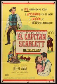 2f052 CAPTAIN SCARLETT Argentinean '52 the thrill of cold steel, the romance of warm lips!