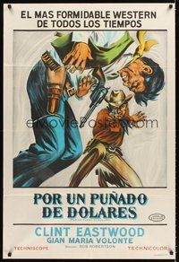 2f079 FISTFUL OF DOLLARS Argentinean '64 Sergio Leone classic spaghetti western, cool art!