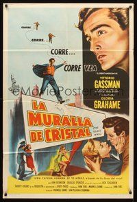 2f091 GLASS WALL Argentinean '53 sexy Gloria Grahame & Vittorio Gassman in the sin-spots of NY!