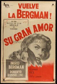 2f095 GREATEST LOVE Argentinean '51 great art of Ingrid Bergman, Roberto Rossellini's Europa '51!