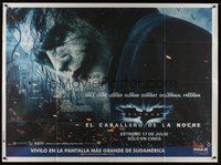 2f230 DARK KNIGHT IMAX advance Argentinean 43x58 '08 Batman, super c/u of Heath Ledger as The Joker!