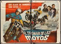 2f231 ON ANY SUNDAY Argentinean 43x58 '71 Bruce Brown classic, Steve McQueen, motorcycle racing!