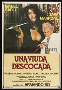 2f136 MADCAP WIDOW Argentinean '80 Jose Marrone stares at sexy Isabel Sarli's huge chest!