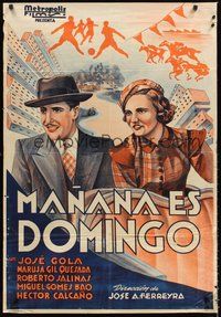 2f142 MANANA ES DOMINGO Argentinean R40 Jose Gola, Maruja Gil Queseda, directed by Jose Ferreyra!