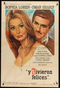 2f149 MORE THAN A MIRACLE Argentinean '67 wonderful art of sexy Sophia Loren & Omar Sharif!