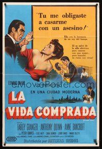 2f152 NAKED STREET Argentinean '55 art of Anthony Quinn stopping Anne Bancroft from hitting him!