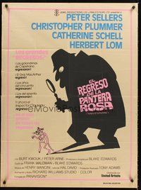 2f168 RETURN OF THE PINK PANTHER Argentinean '75 Peter Sellers as Inspector Jacques Clouseau!