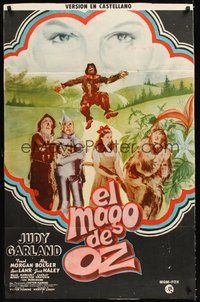 2f221 WIZARD OF OZ Argentinean R70s cool completely different art of Judy Garland & co-stars!