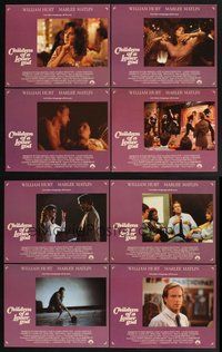 2g213 CHILDREN OF A LESSER GOD 8 English LCs '86 William Hurt, Piper Laurie, sexy Marlee Matlin!