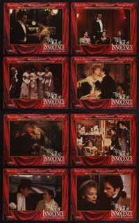 2g038 AGE OF INNOCENCE 8 LCs '93 Martin Scorsese, Day-Lewis, Winona Ryder, Michelle Pfeiffer!