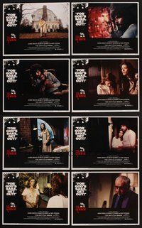 2g054 AMITYVILLE HORROR 8 LCs '79 great image of haunted house, for God's sake get out!